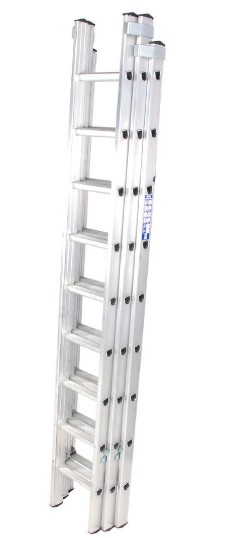 5 YEAR 175 KG INTENSIVE Industrial Extension Ladders Built to BS 2037 Class 1 for heavy-duty