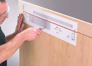 Briton 2300 Series - Adjustments Installation made quick and easy As with the the Briton 2700, the Briton 2300 Series utilises the self adhesive Accufit template to accurately position the closer