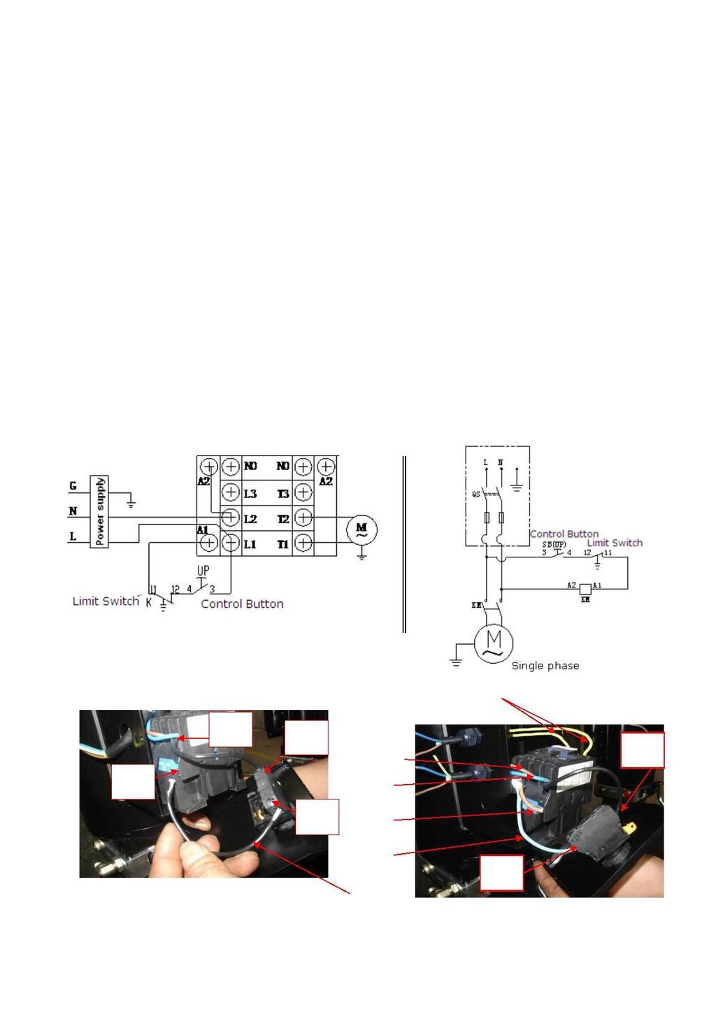 P. Install electrical system Connect the power source on the data plate of power unit. Note: 1. For the safety of operators, the power wiring must contact the floor well. 2.