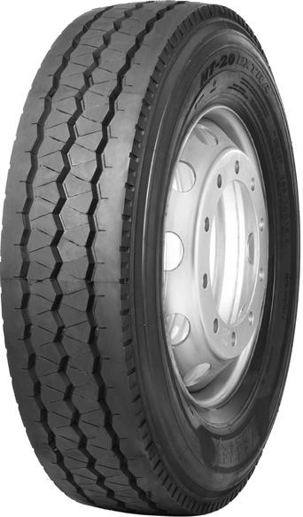 HT-20 EXTRA a) All position tire for On & Off road applications b) Wider tread pattern ensures high mileage, even wear and good handling c) Specially designed grooves help
