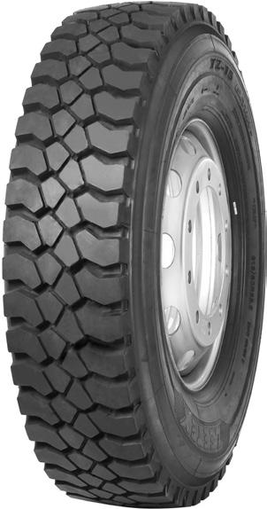 TZ-15 EXTRA a) Drive axle tire designed for On & Off road applications b) Wider & deeper tread helps deliver longer mileage and extra-ordinary stability c) Open shoulder design and angular grooves