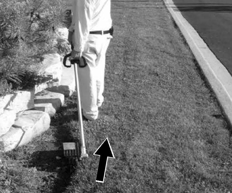For edging next to curbs, sidewalks, or other hard surfaces, remove redefining blade and install ECHO Approved Premium Power Edger blade.