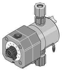 Metering Pumps The ProMinent is a pneumatically-actuated metering pump with a capacity in the 0.1 to 3.9 gph (0.24 to 14.8 l/h) range at maximum backpressures of 21 to 232 psig (0.9 to 16 bar).