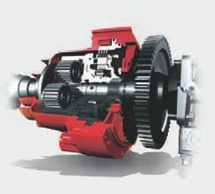 FOUR-RANGE HYDRO TRANSMISSION Hydrostatic transmission offers infinite control of ground speed through a direct coupling from the engine to the hydrostatic pump for instant drive.