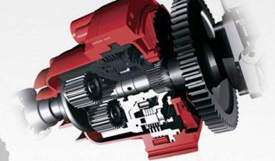 The CVT system offers efficient mechanical all-gear drive with a hydraulic motor to vary speed.