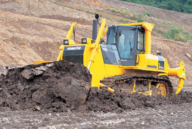 Product Line-up DOZERS Komatsu Dozers combine a comfortable operator environment with the latest bulldozer technology giving excellent performance over the whole working cycle of the machine.