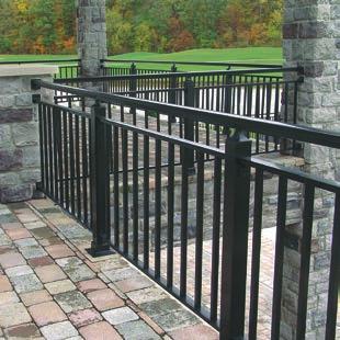The advantage of using these posts is a continuous top rail surface.