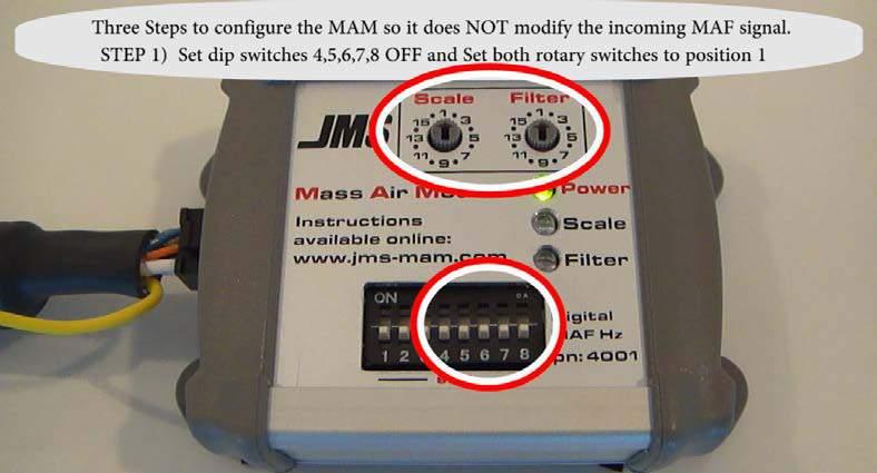 Mass Air Modifier Configuration Instructions How to configure the Mass Air Modifier so it does NOT