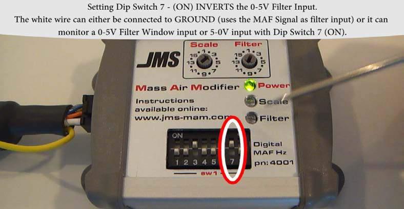 To invert for 5-0v Signal switch 7 (ON) Step 4)