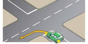Turning left from a major road to a minor road Check your mirrors well in advance for traffic following behind you. Give a left-turn signal and, when safe, slow down.