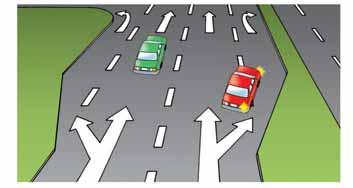 On left turns, watch out for cyclists and mopeds close to the kerb in front of you or coming up on your left.