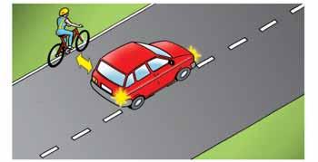 You should give extra space when overtaking a cyclist, as they may need to avoid uneven road surfaces and obstacles.