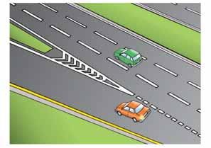 can be used for: merging traffic, for example, where two lanes of traffic become one, diverging