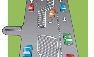 Markings for Separating Traffic (hatched markings) Hatched markings can also be used for separating traffic travelling in opposite directions (in what are called central median islands).