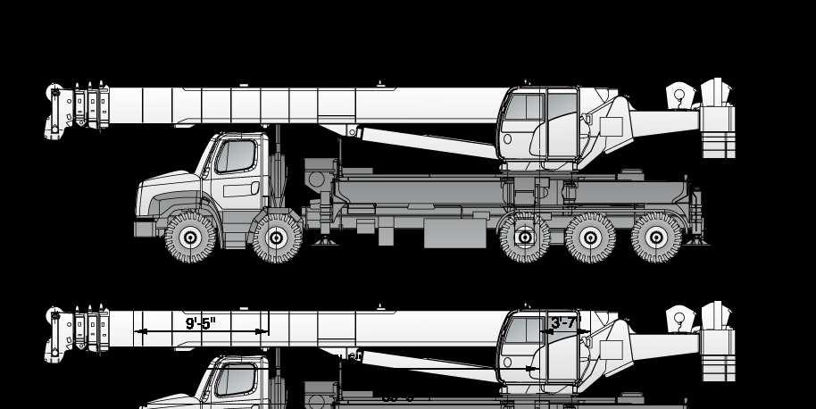 DIMENSIONS Crane Dimensions Selected Crane Configuration Axle Loads Truck Brand Axle Configuration Jib Counterweight Auxiliary Winch