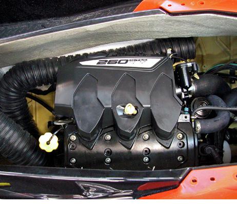 Replace engine compartment ventilation tubes into zip ties in front of engine at bottom of hull.