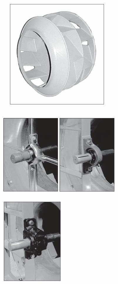 2.2. Airfoil impeller This high performance impeller is manufactured in corrosion resistant steel, with backward curved, true airfoil shaped blades, welded into position (Fig. 3).