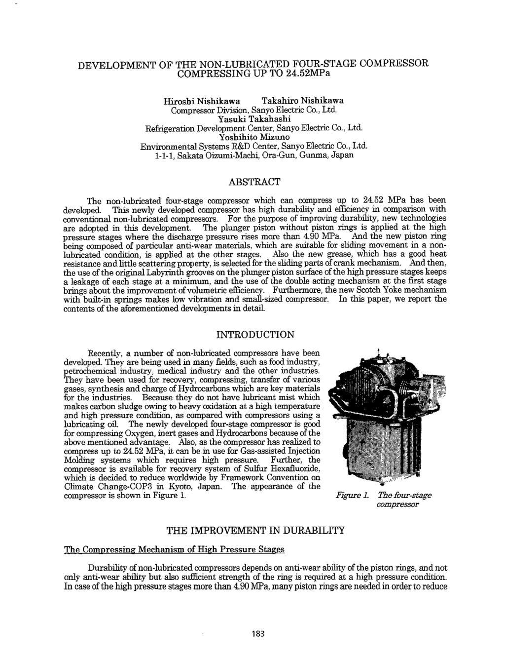 DEVELOPMENT OF THE NON-LUBRICATED FOUR-STAGE COMPRESSOR COMPRESSING UP TO 24.