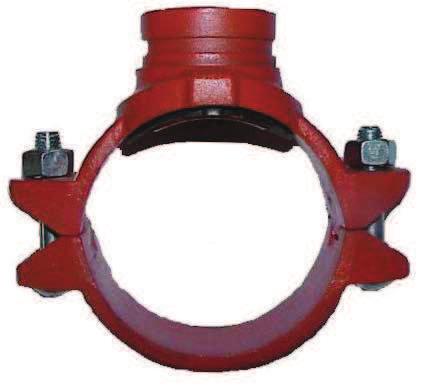8046 Mechanical Tee with Grooved Outlet Mechanical branch connections for reducing branch outlets without welding. The 8046 is a bolted saddle type fitting with grooved outlets.