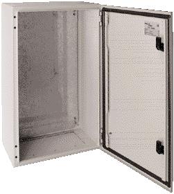 Technical Specifications CS Wall-Mounted Sheet Steel Enclosures with Mounting Plate Degree of protection IP65 IK09 Standards IEC/EN 60529 IEC 62262, IEC/EN 62208 Marking Scope of delivery - Mounting
