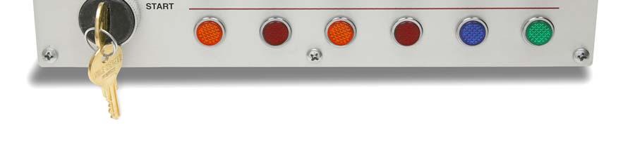 Switch 6- Black Rubber Toggle Switch Boots 3- Amber Indicator Lights 3- Red Indicator Lights 1- Blue Indicator Light 1- Green Indicator Light 1- Keyed
