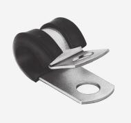 CABL TIS AND ACCSSORIS NOPRN WRAPPD STL CABL CLAMPS Light to medium duty steel cable clamp with neoprene cushion for electrical insulation and vibration absorption Neoprene meets specifications