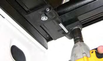 Note: These holes are designed for a snug fit you may need to turn the bolt through rail adjuster with