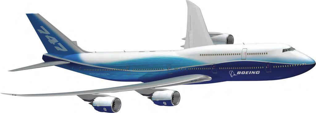 The 747-8 uses advanced technologies to improve environmental efficiency New Wing Design Enhanced Flight Deck Advanced Materials Advanced Nacelles and Chevron Nozzles 787 Dreamliner