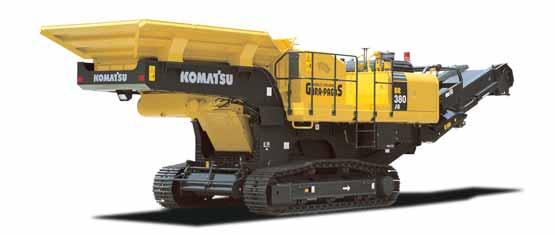 MOBILE CRUSHER Engine: Komatsu SAA6D107E-1, 149 kw turbocharged common rail direct injection diesel engine, EU Stage IIIA compliant Suction type cooling fan Air cleaner, centrifugal method with paper