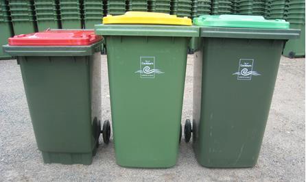 Bin Changeover Contractor for bin rollouts - Workpower Deliver new 140L red lid MSW bin
