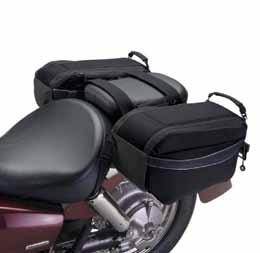 Tail Bag and Saddle Bags are designed to work together (sold separately) MOTORCYCLE SADDLE BAGS Rugged, universal fit saddle bag cargo system
