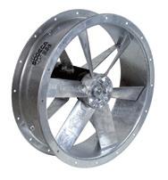 HFW HFW Order code Hot galvanised cased fans Cased axial fans designed with four support arms to reduce vibration, and fitted with low energy consumption aerodynamic blade.