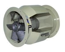 HBA HBA Forked cased axial fans with motor outside the air flow Forked cased fans for moving air of up to 150ºC continuously and up to 200ºC sporadically exempt Fan: Sheet steel casing Impeller made