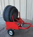 capacity Rugged tubular steel construction Handles wheels up to 24 diameter 8 rollers turn and pivot for accurate and efficient