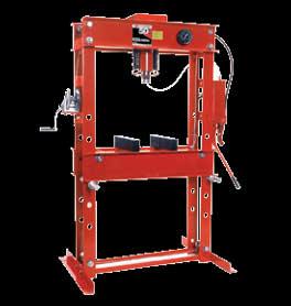 AFF Shop Presses, both bench and floor style, are used in repair shops for the removal and installation of gears, bushings and bearings, as well as with metal bending, straightening,