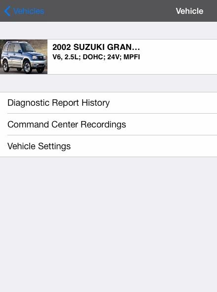 Managing Vehicles USING THE VEHICLES PAGE From the Vehicles page you can choose to: Select a vehicle for diagnostics or monitoring through the Command Centers (see Selecting a Vehicle on page 32 for
