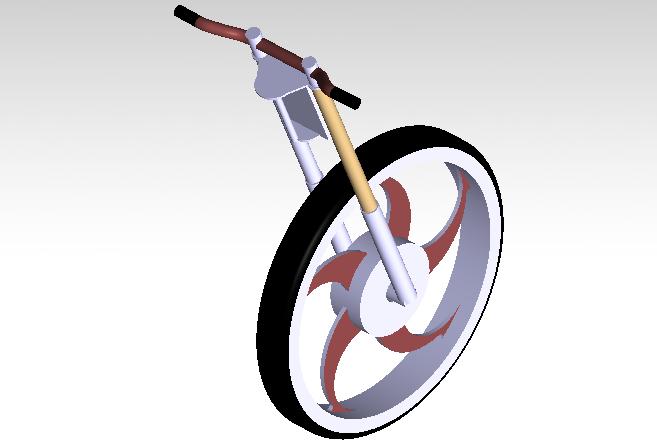 Preliminary Front wheel assemblies Figure 2. Preliminary design of Rear wheel assembly Front wheel assembly is the same as others motorbike.