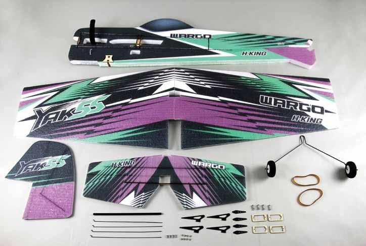 For Kit version: Parts included in the kit: 1. Fuselage - 1pc 2. Wing with aileron (right and left) - 2 pcs 3. Rudder (vertical tail) - 1pc 4. Elevator (stabilizer) - 1pc 5.