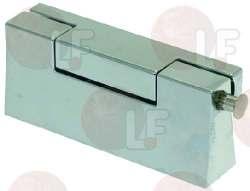 RIGHT-LEFTHAND DOOR HINGE FOR OVEN length 100 mm - mounting distance 60 mm distance between holes mobile part 65 mm for