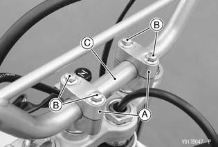 MAINTENANCE AND ADJUSTMENT 65 Handlebar To suit various riding positions, the handlebar can be adjusted by turning the handlebar holders around.