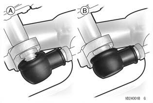 Be sure the sealing lip of the rubber boot fits into the groove of the ball joint. j A. Boots If the boot is damaged, replace it with a new one.