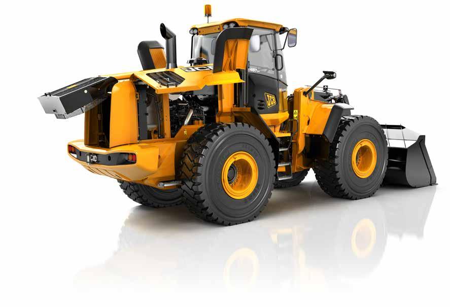 LOW MAINTENANCE LONG INTERVALS A wheeled loading shovel needs to spend the maximum amount of