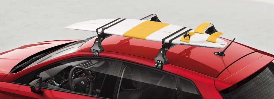 Never miss a break with this handy surf rack. Adapts to the shape of your surfboard, and can carry two of them.