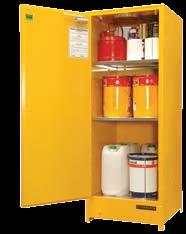 For indoor storage cabinets of more than 250L capacity, an extra extinguisher (two of) or foam hose reel shall be provided.
