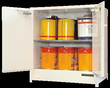 Class 6 Toxic Substances Standard Features: Flagship range of safety cabinets 25% heavier gauge materials than minimum requirement Venting option with built-in flash arrestors Adjustable shelving