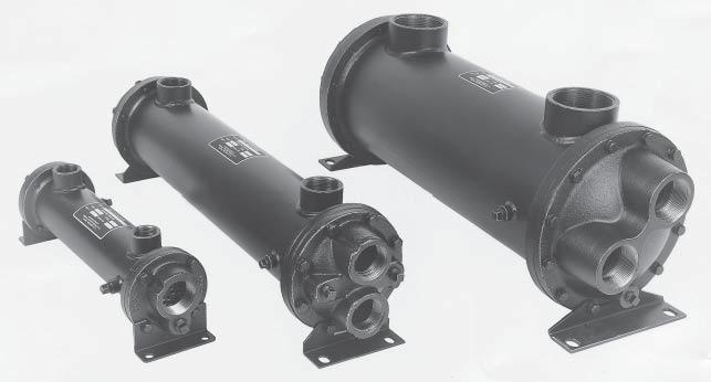 NPT, SAE O-Ring, SAE Flange, or BSPP Shell Side Connections Available End Bonnets Removable for Servicing Mounting Feet Included (May be rotated in 90 increments) Ratings Standard Maximum Shell