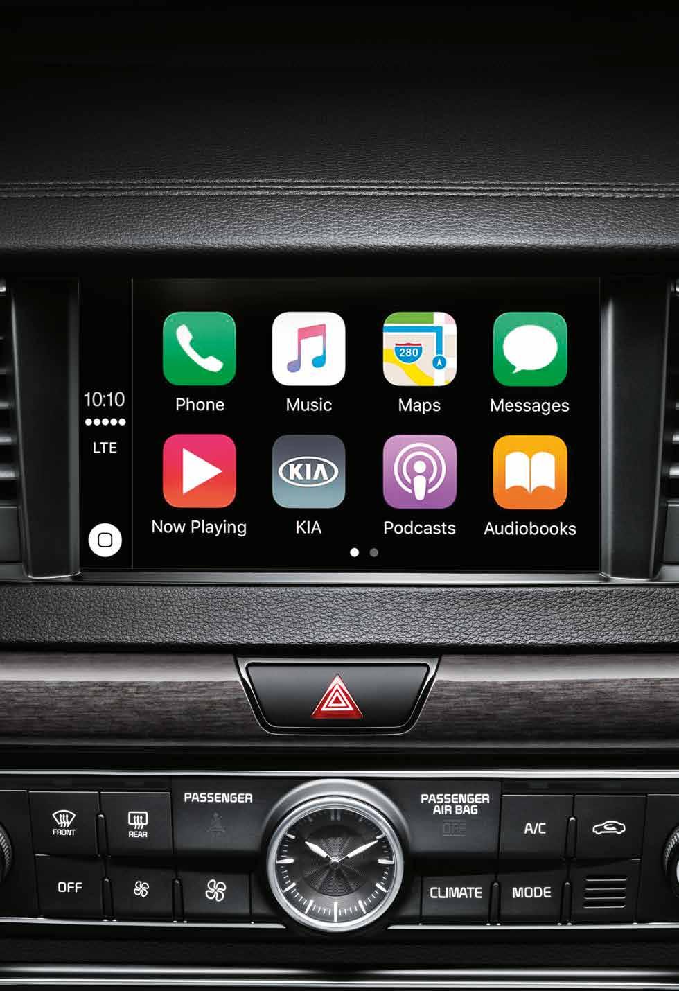 KIA.CA/CADENZA CONNECTIVITY Always stay CONNECTED through your favourite device Use Apple CarPlay and Android Auto TM smartphone voice commands to send and receive messages,