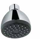 EOS-491 Overhead Shower 70 mm dia Round Shaped Single Flow (ABS Body Chrome Plated with Gray Face Plate) with Rubit Cleaning System MRP: Rs.