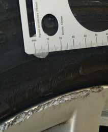 6mm tread depth across 75% of the tyre including spare > > Cracked or distorted wheel trims > > Scuff chips and scratches exceeding 25mm > > Tyres with excessive wear not matching age or mileage of