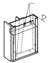 D = Horizontal projection from guide mounting surface ( - ) to face of manual hoist, operator weather enclosure or innermost edge of guide assembly. 2. Fixed side guides taper.